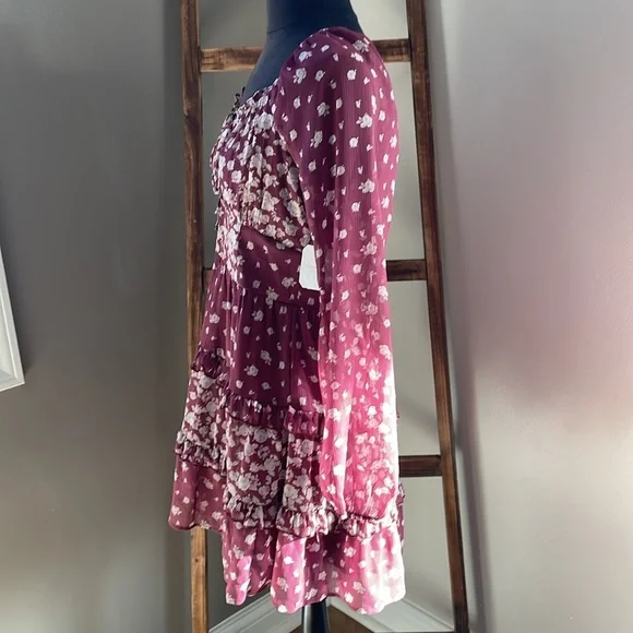 Altar'd State Teresa Floral Long Sleeve Mini Dress - Picture 7 of 11